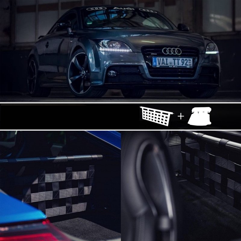 Clubsport Komplettset - Strebe mit Netz und Teppich für Audi TT / TTS / TTRS 8J